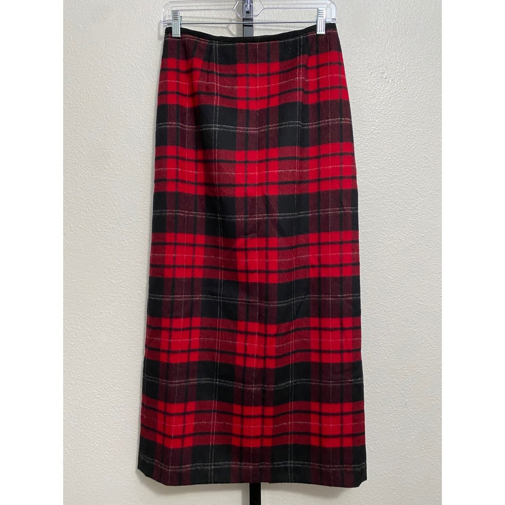 Vtg Talbots Tartan Plaid Wool Maxi Skirt 6 Academia Quiet Luxury Heritage